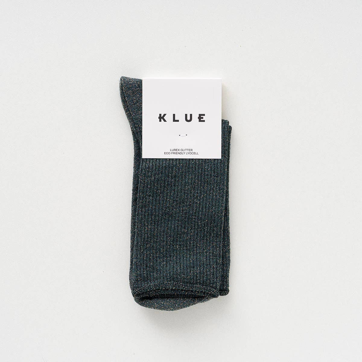 KLUE Glitzer-Lurex-Socken aus umweltfreundlichem Lyocell | Grün