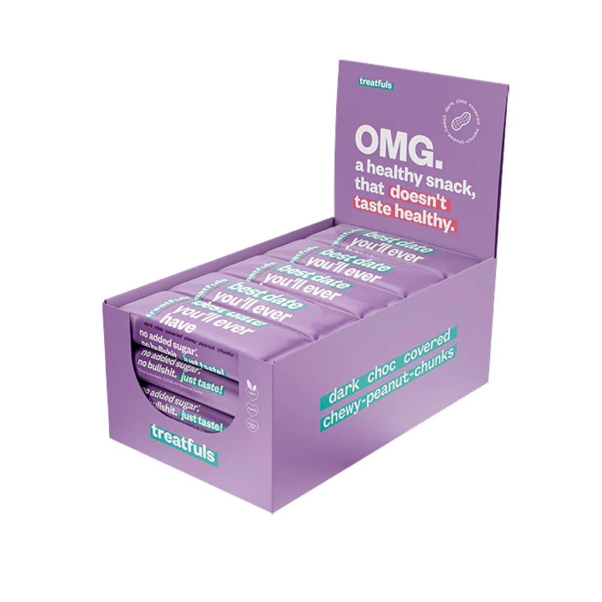 Dunkle Schoko Erdnuss  Riegel bio + vegan + glutenfrei