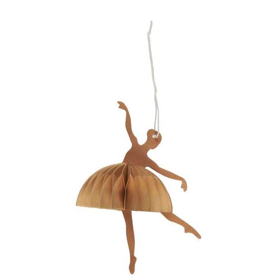 Ib Laursen Scherenschnitt Ballerina in Tanzposition braun