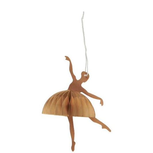 Ib Laursen Scherenschnitt Ballerina in Tanzposition braun