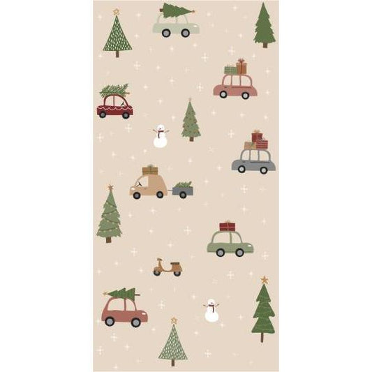 Ib Lauren Papierservietten Autos und Weihnachtsbäume
