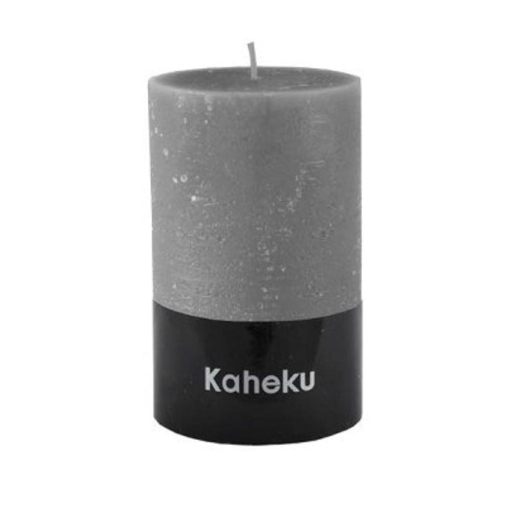 Cylinderkerze steingrau 7 Ø 30h