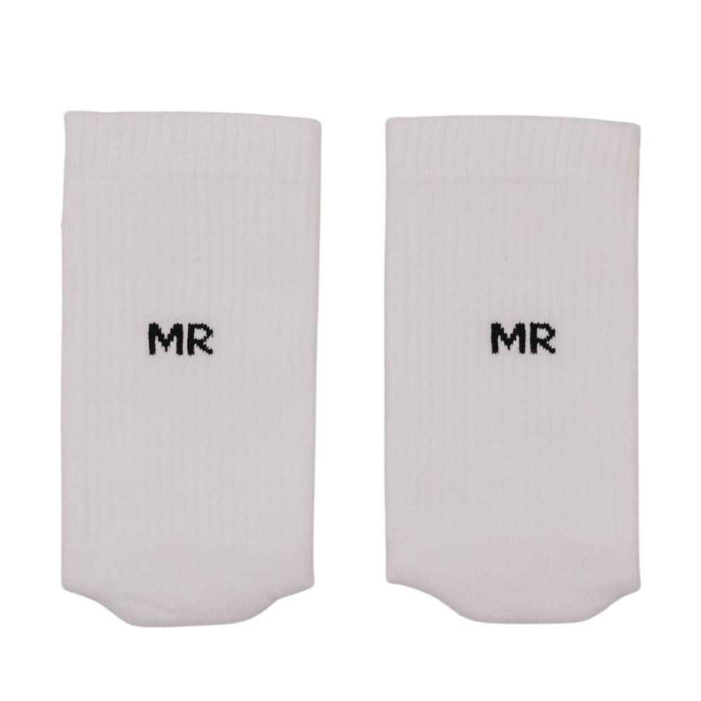 Eulenschnitt Socken MR weiß L