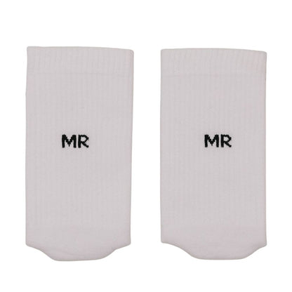 Eulenschnitt Socken MR weiß L