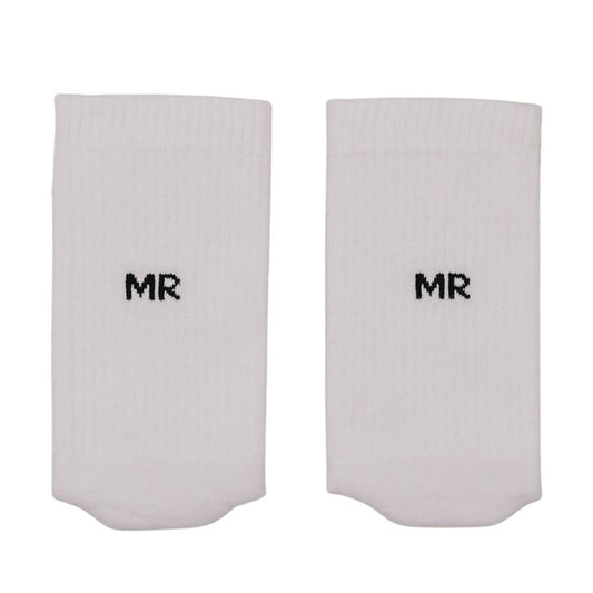Eulenschnitt Socken MR weiß L