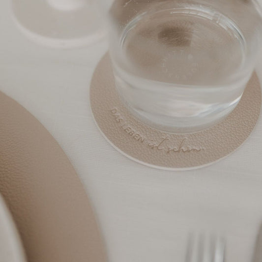 Eulenschnitt Wendbare Untersetzer Das Leben 2er Set Creme