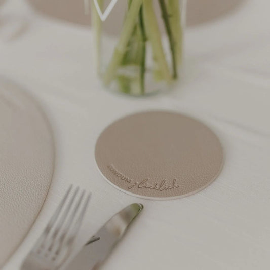 Eulenschnitt Wendbare Untersetzer Rundum glücklich 2er Set Creme