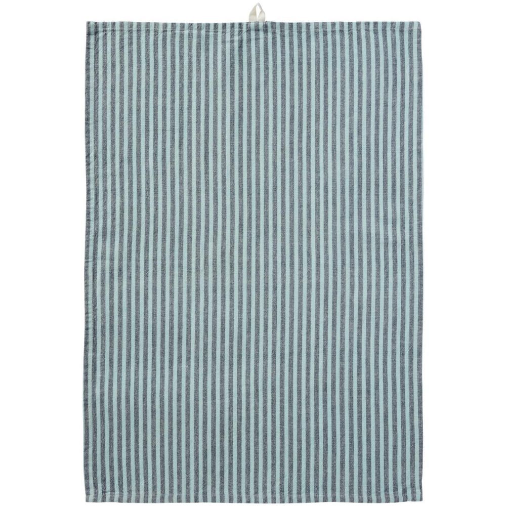 Geschirrtuch Linea m/ Grauen und Türkisfarbenen Streifen