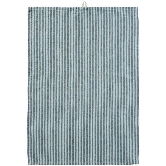 Geschirrtuch Linea m/ Grauen und Türkisfarbenen Streifen