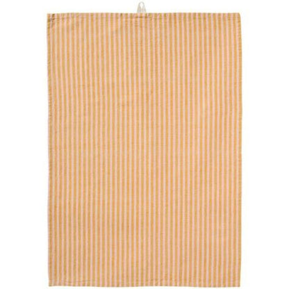 Geschirrtuch Linea m/mustard und hellrosa schmalen Streifen
