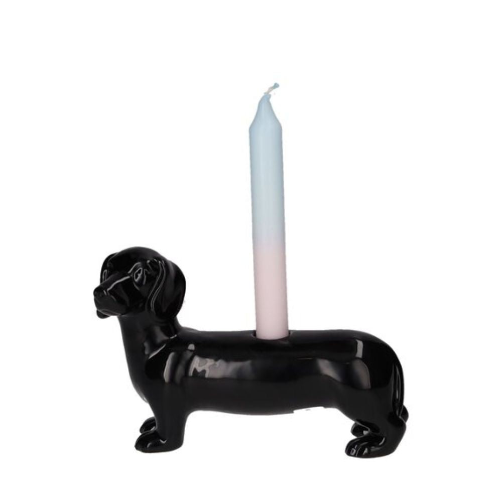 GiftCompany Mignon, Kerzenhalter, Dackel, schwarz
