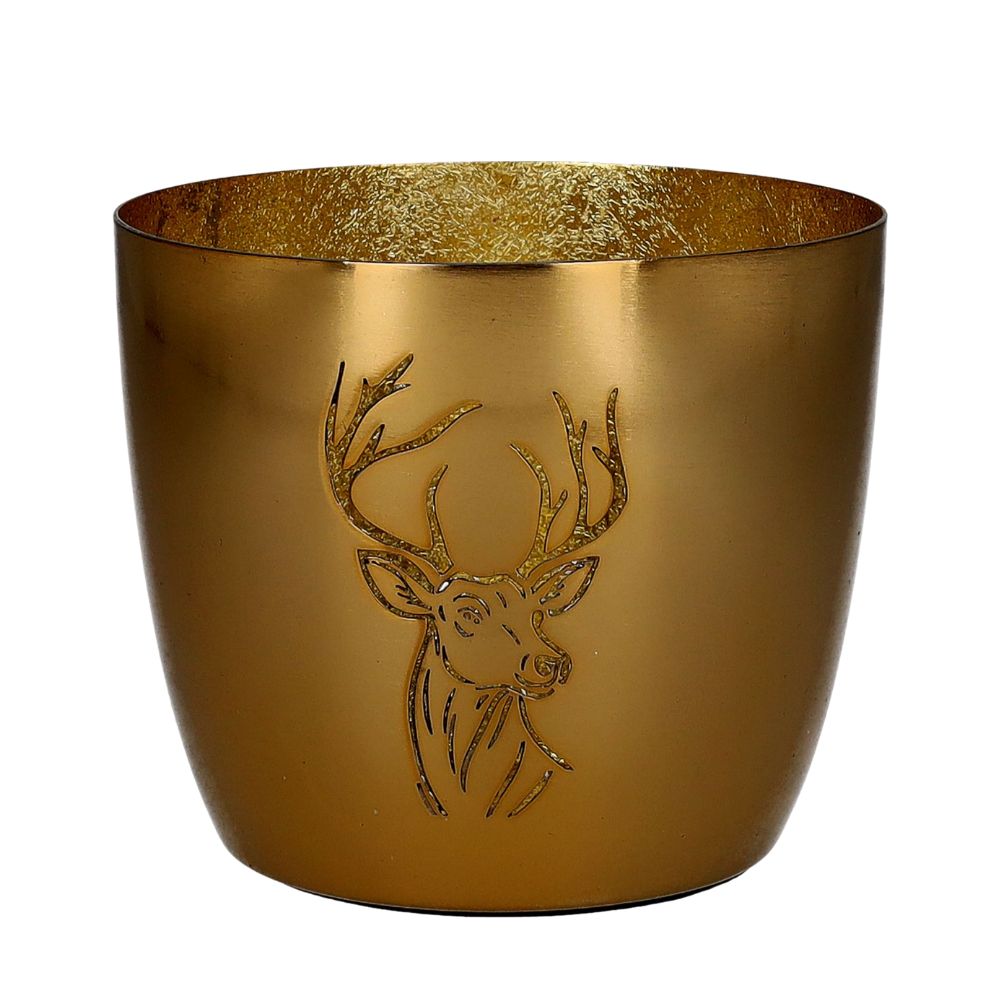 Giftcompany Windlicht, M, Motiv: Hirsch