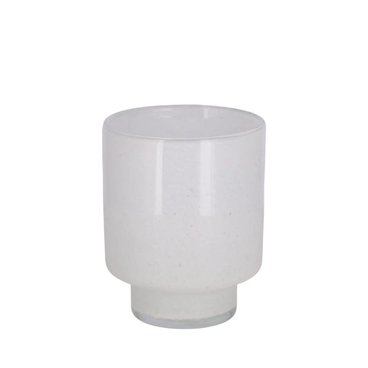 Glas Windlicht Midas weiß