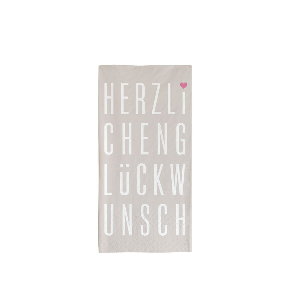 Grafik Werkstatt Servietten Hochformat Herzlichen Glückwunsch