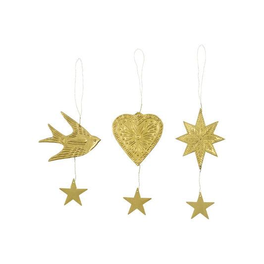 House Doctor Christbaumschmuck Ornament Bird Star Heart