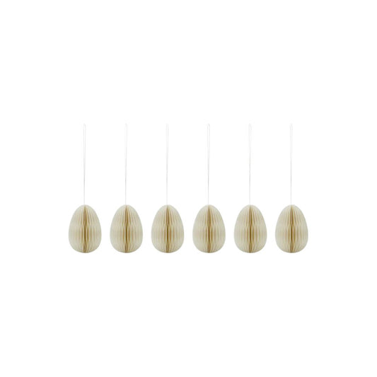 House Doctor Ostereier weiß 6er Set