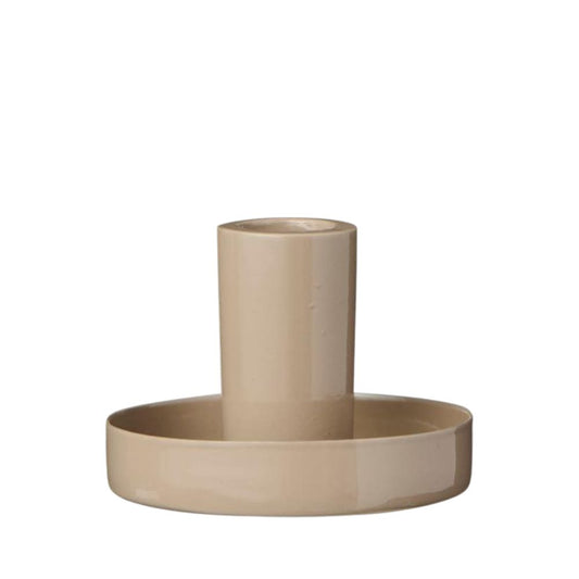 IB Laursen Kerzenhalter f/1,3 cm Kerze glänzend sandfarbig
