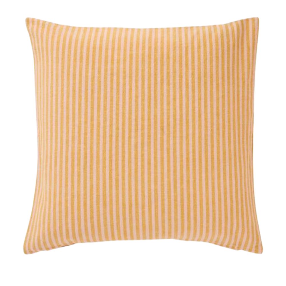 IB Laursen Kissenbezug Linea mustard und hellrosa schmalen Streifen