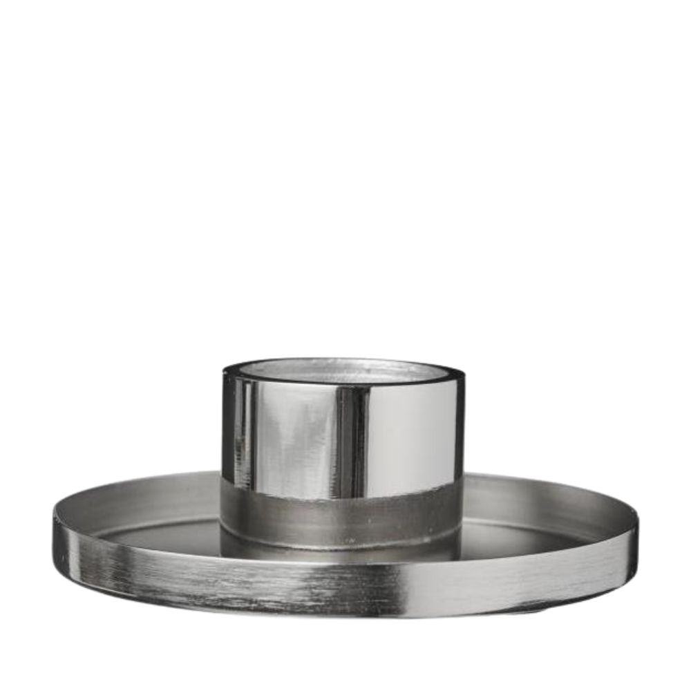 Ib Laursen Kerzenhalter f/3,8 cm Kerze silberfarbig