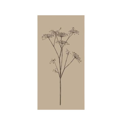 Ib Laursen Serviette 10x20 cm beige m/brauner Doldenblume 16 Stck/Pck