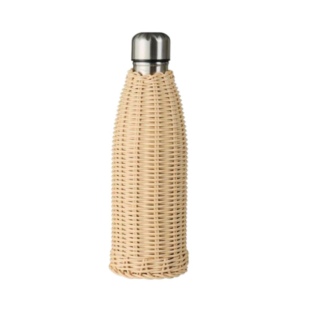 Ib Laursen Thermosflasche natur Polyrattan handgeflochten 500 ml