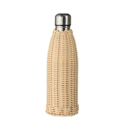 Ib Laursen Thermosflasche natur Polyrattan handgeflochten 500 ml