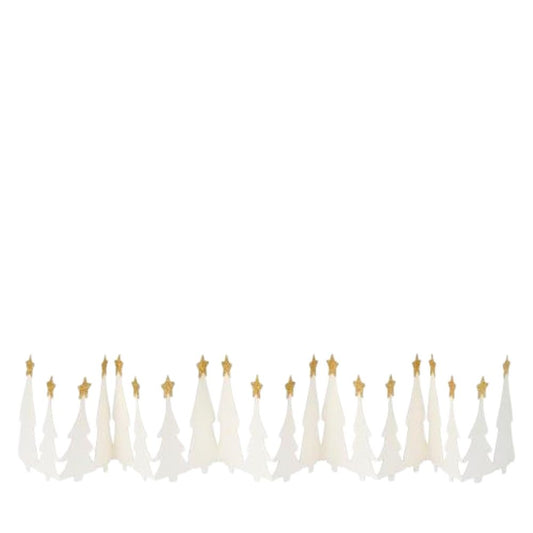 Ib Laursen Weihnachts-Tischdekoration Weihnachtsbäume m/Sternen in Goldglitter selbststehend