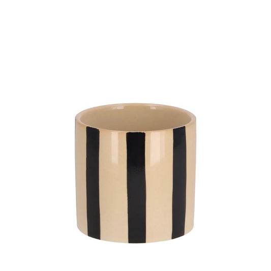 Keramik Kübel Line schwarz