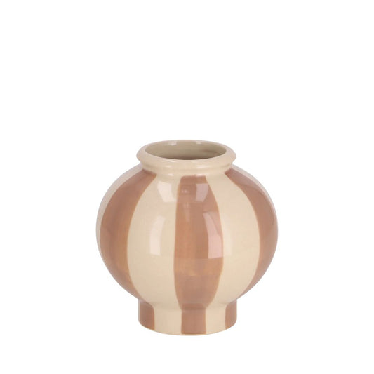 Keramik Vase Line taupe