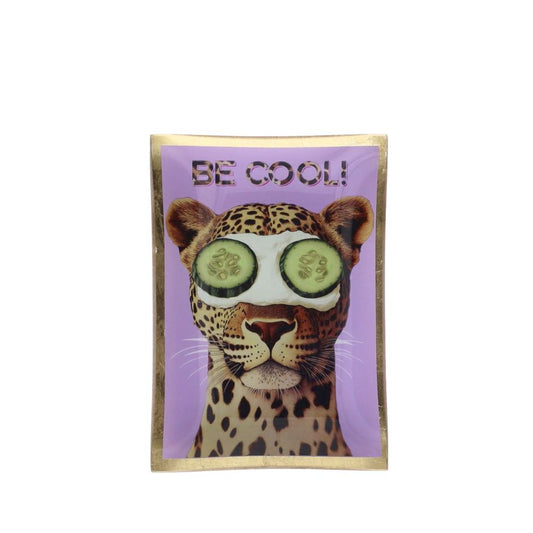 Love Plates, Glasteller M, Motiv: Be Cool, lila
