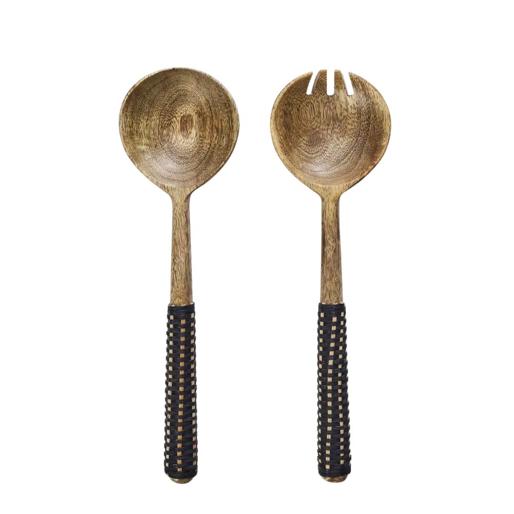 Madam Stoltz Salatbesteck Bambus