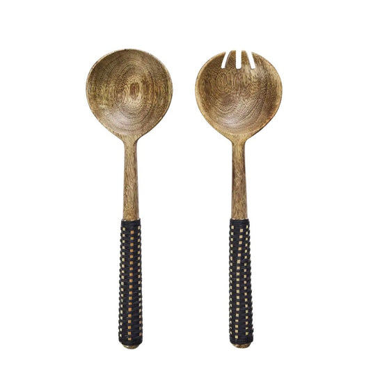 Madam Stoltz Salatbesteck Bambus