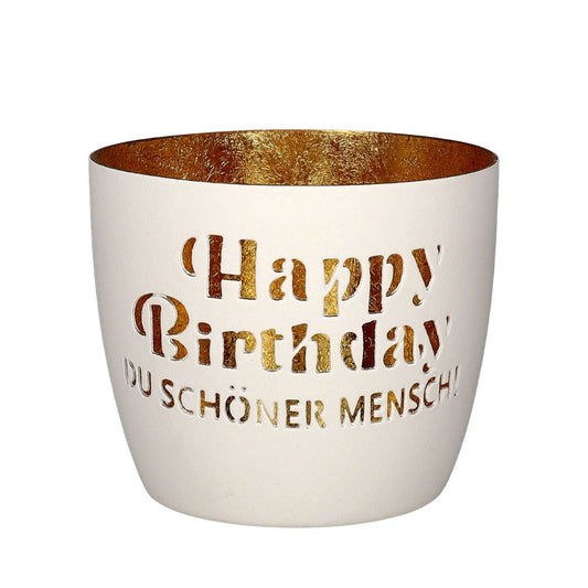 Madras Windlicht M Happy Birthday du schöner Mensch