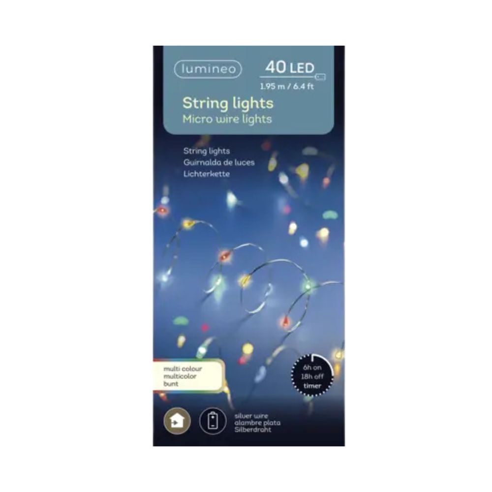 Micro LED Lichterkette bunt Batterie betrieben