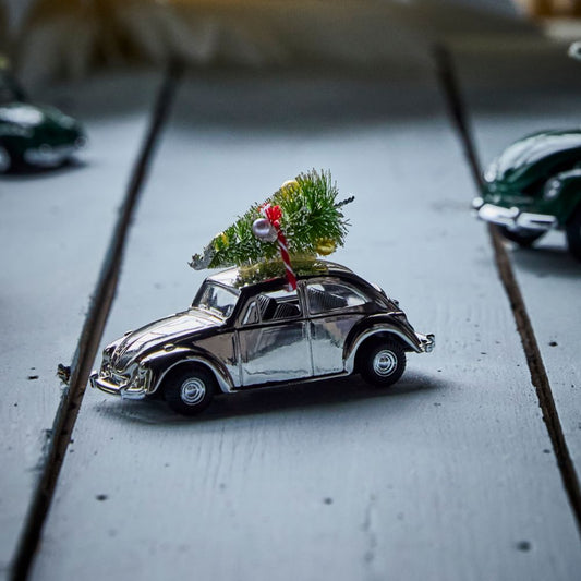 House Doctor Mini Weihnachtsauto Silber