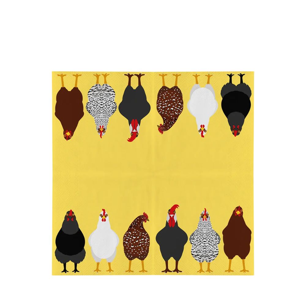 Papierservietten Hühner 33x33cm