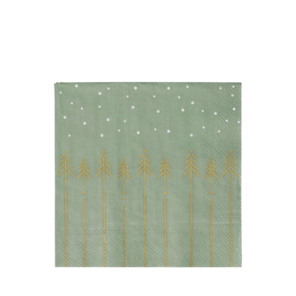 Räder Cocktailserviette 25x25cm Tannen und Schnee