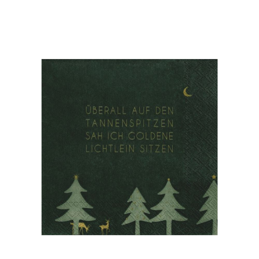 Räder Cocktailserviette 25x25cm, Überall auf den Tannenspitzen