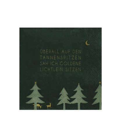 Räder Cocktailserviette 25x25cm, Überall auf den Tannenspitzen