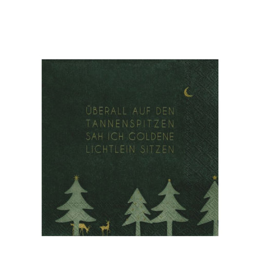 Räder Cocktailserviette 25x25cm, Überall auf den Tannenspitzen