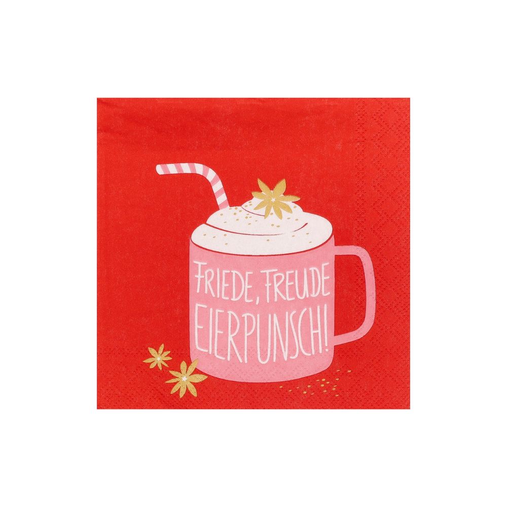 Räder Cocktailserviette Friede, Freude, Eierpunsch