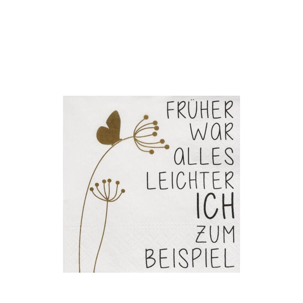Räder Cocktailserviette, Früher war alles