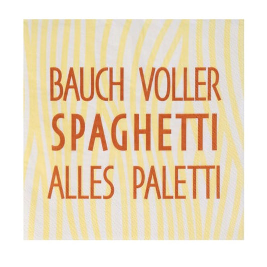 Räder Serviette Bauch voller Spaghetti alles..
