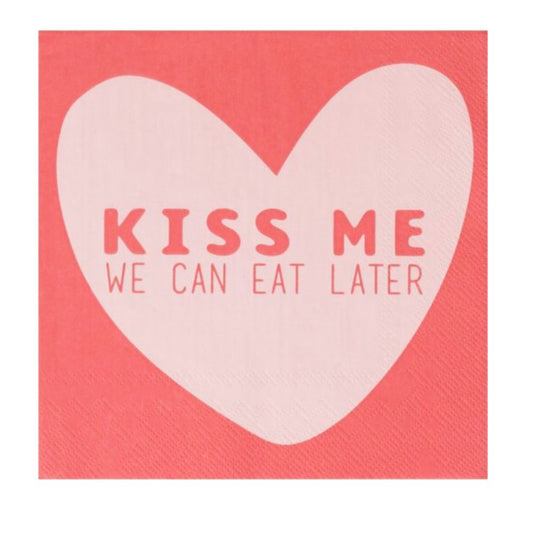 Räder Serviette Kiss me we can eat later