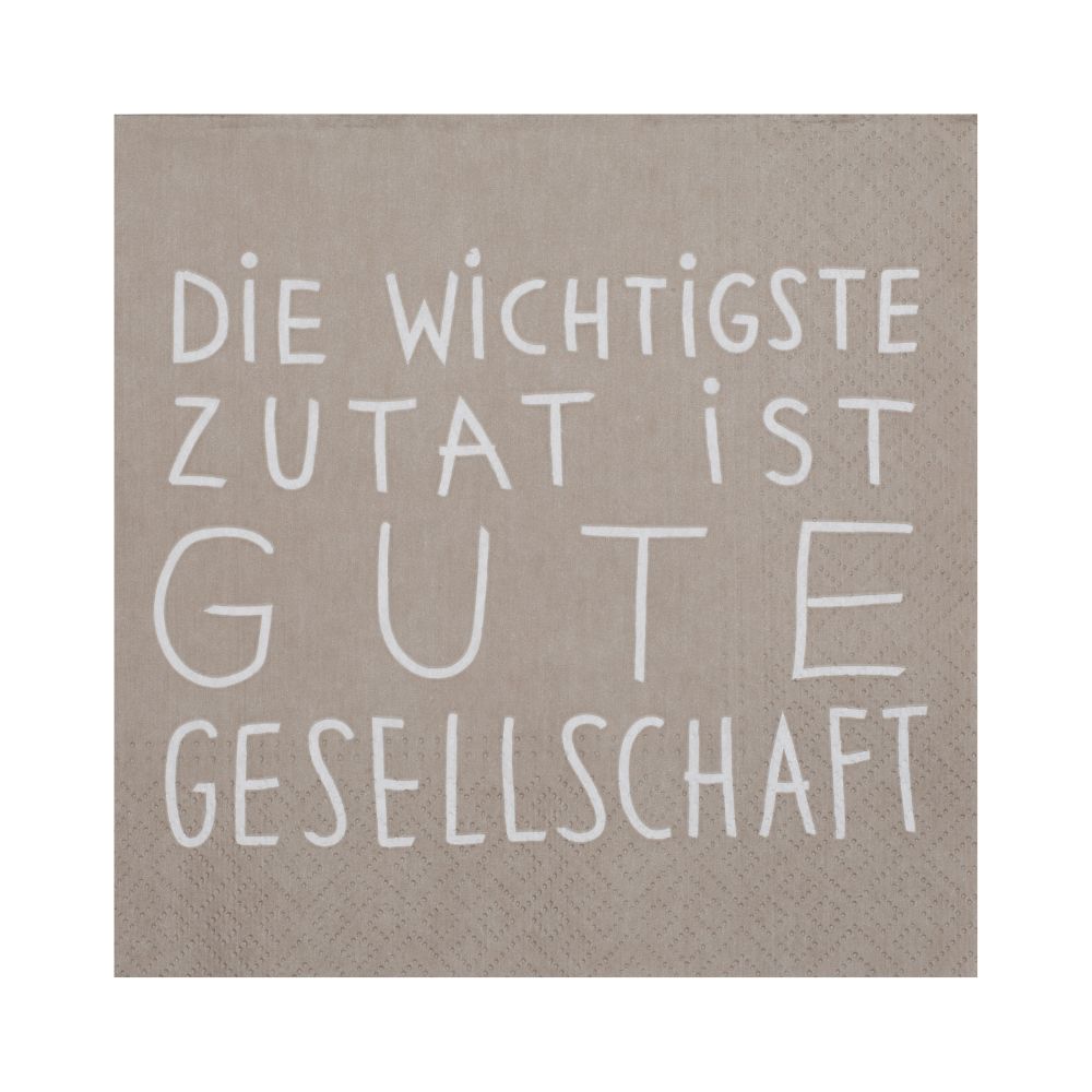 Serviette 33x33cm, Die wichtigste Zutat