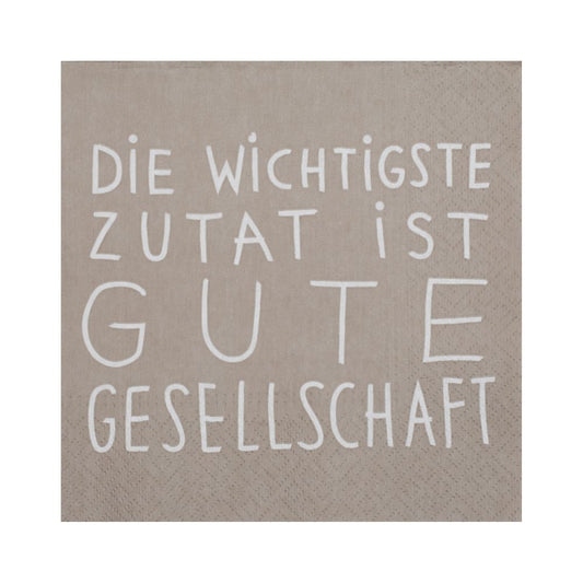 Serviette 33x33cm, Die wichtigste Zutat