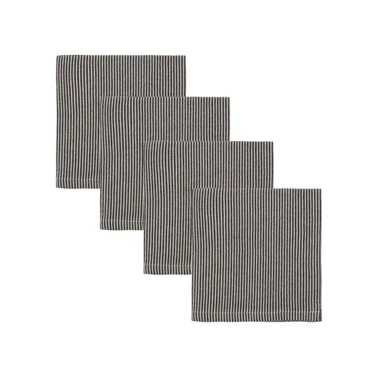 Houye Doctor Stoffserviette Sand/schwarz 4er Set