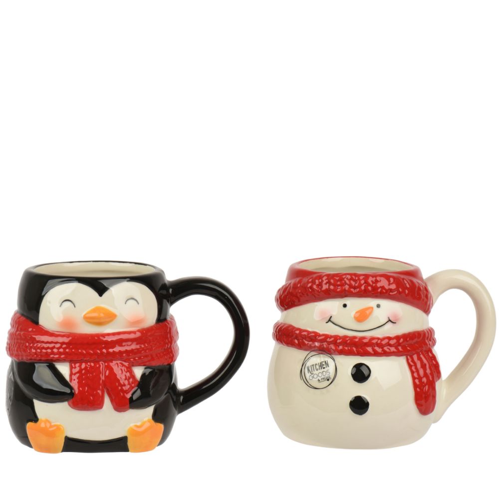 Becher Pinguin/Schneemann