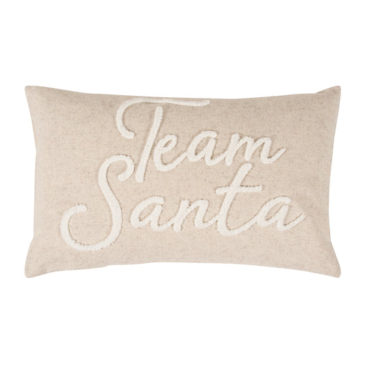 Kissenhülle Team Santa natural 30x50cm