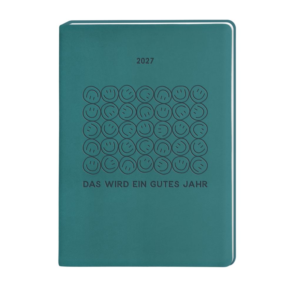 Terminplaner Lederlook 2027 Petrol